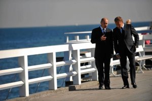 Spotkanie Donalda Tuska z Władimirem Putinem na molo w Sopocie (01.09.2009)