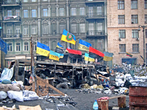 Flagi UPA na Euromajdanie