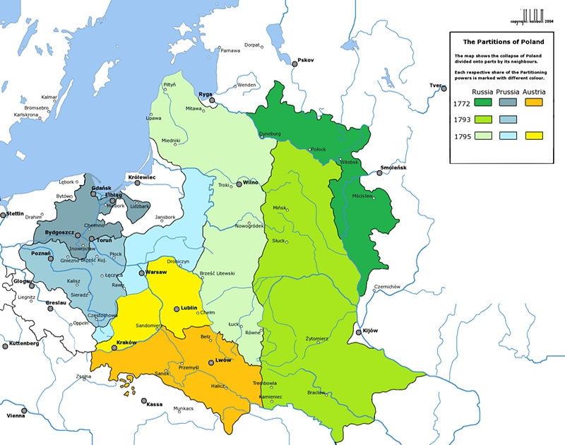 Mapa Po 3 Rozbiorze Polski 
